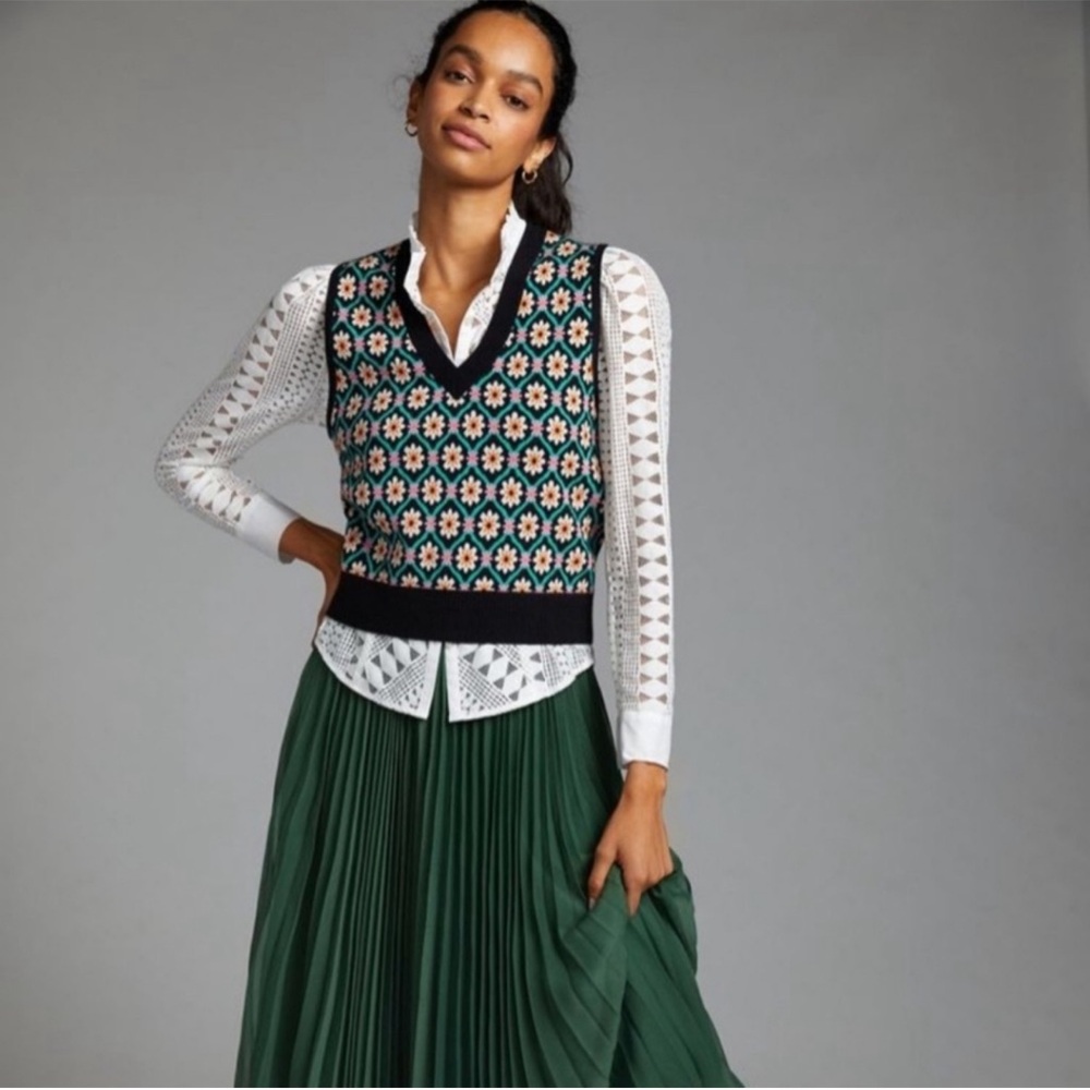 Anthropologie Meadow Rue Lace Long Sleeve Top White / Cream Size 2 - Picture 16 of 16